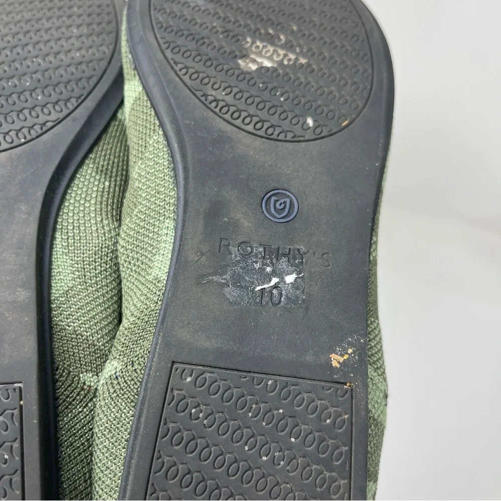 Rothy's The Loafer Olive Camo Printed Knit Fabric Slip On Flats Womens Sz 10 - Picture 5 of 8